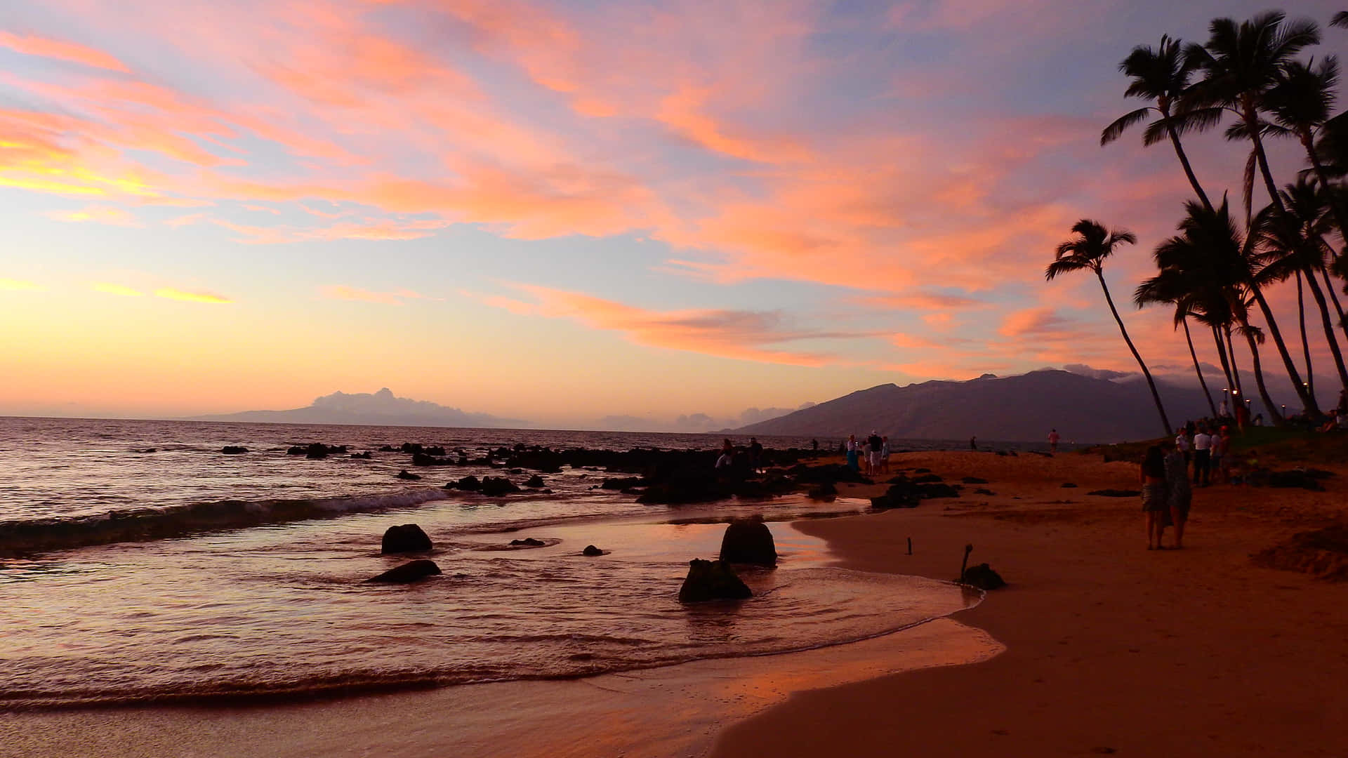 Friedvollebilder Von Hawaiianischen Sonnenuntergängen