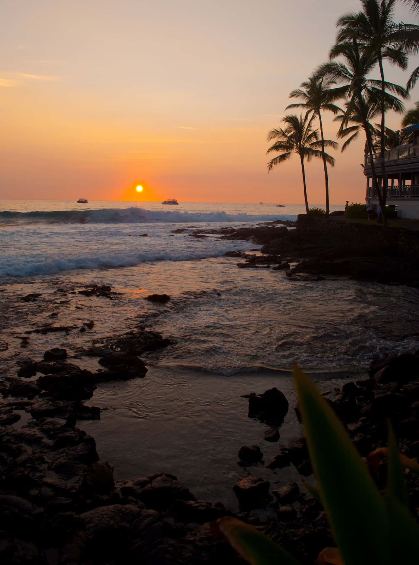 Hawaiischesonnenuntergangsbilder In Orange