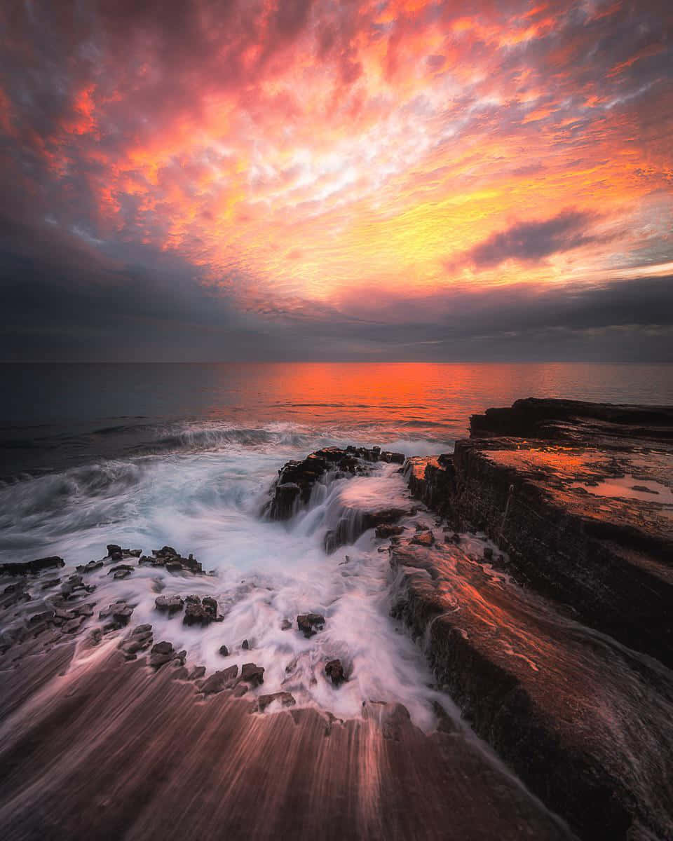 Hawaiian Sunset Beach Rocks Pictures