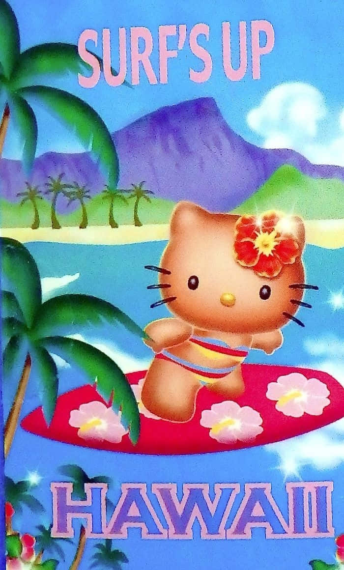 Hawaiian Surf Hello Kitty Wallpaper
