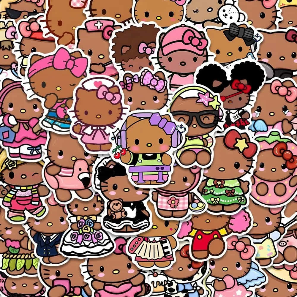 Hawaiian Theme Hello Kitty Collage Wallpaper