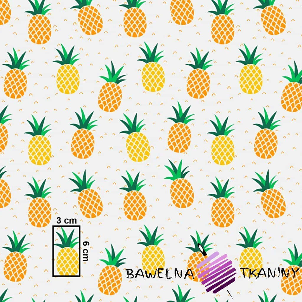 Hawaiian Tropical Cute Pineapple Wallpaper