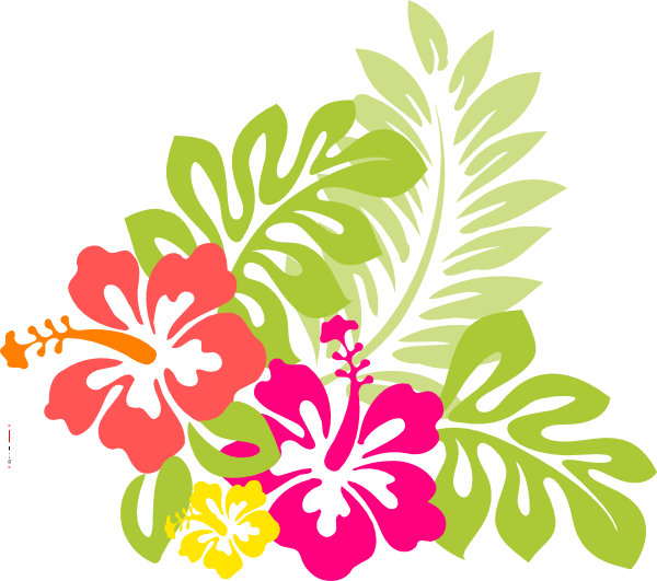 Hawaiian_ Floral_ Arrangement_ Vector PNG
