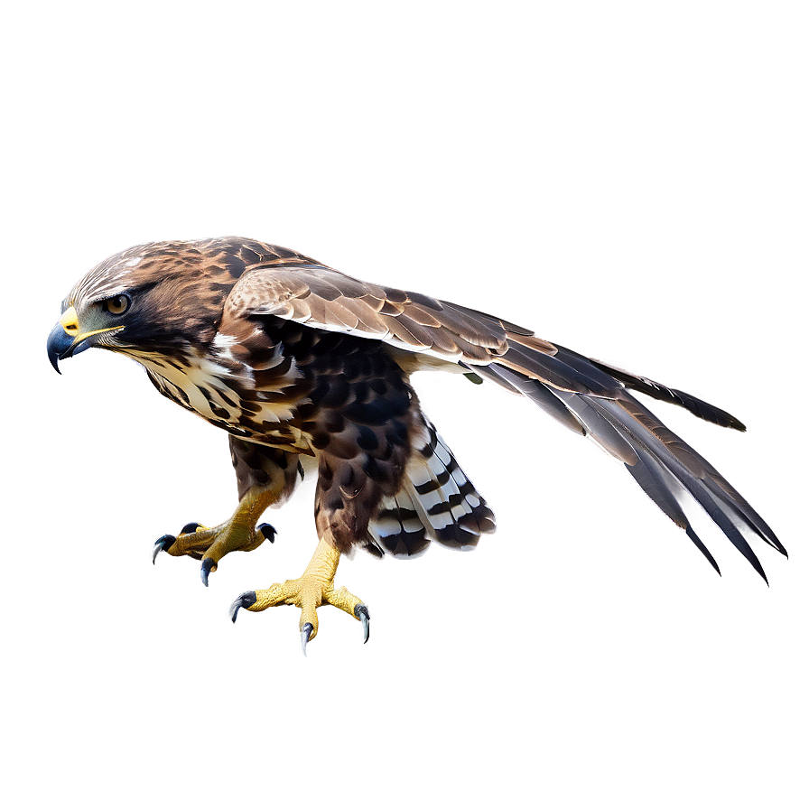 Hawk In Detailed Sketch Png 5 PNG