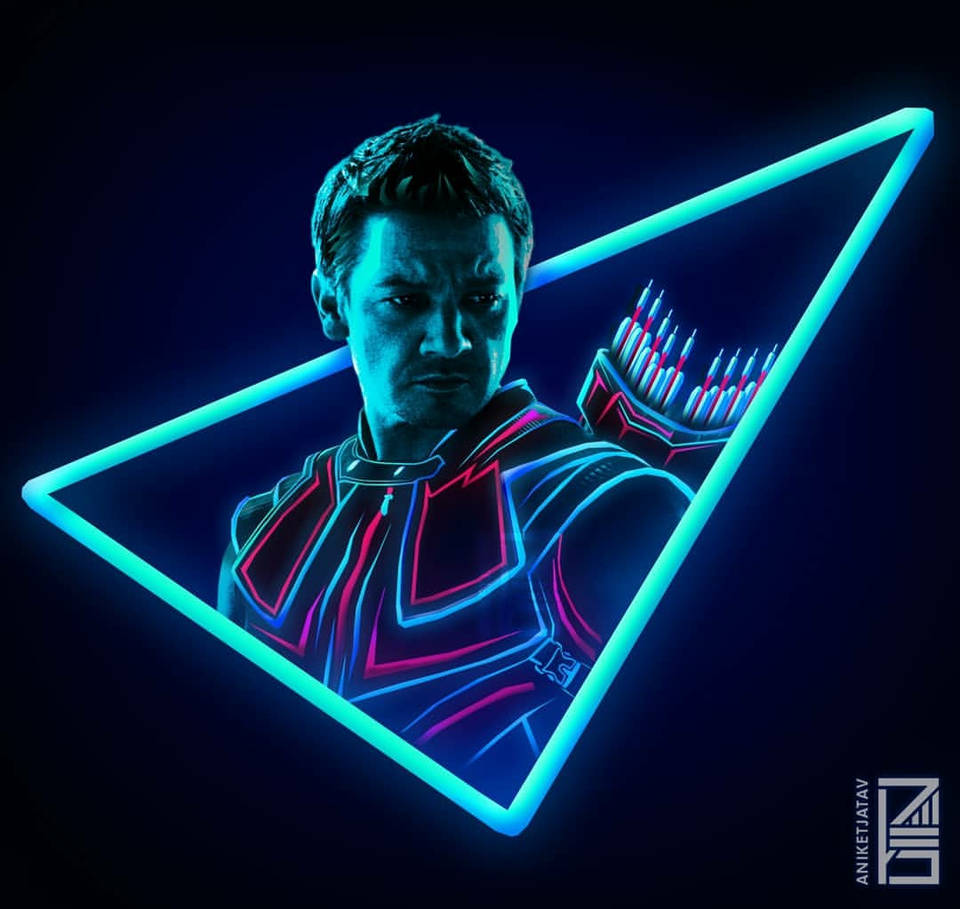 Hawkeye Neon Light Background