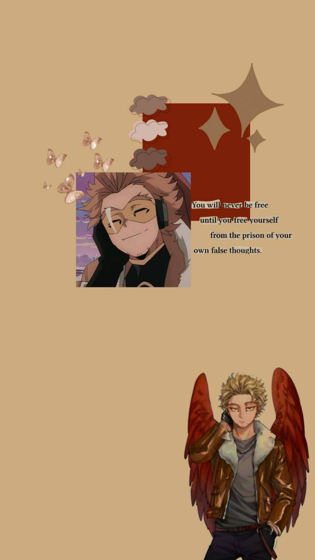 Image  Hawks bravely takes on the villains of My Hero Academia Wallpaper