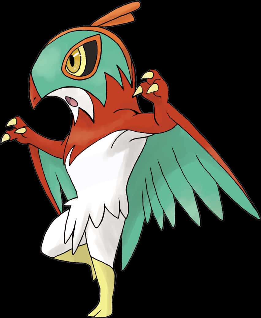 Hawlucha Right Knee Up Wallpaper