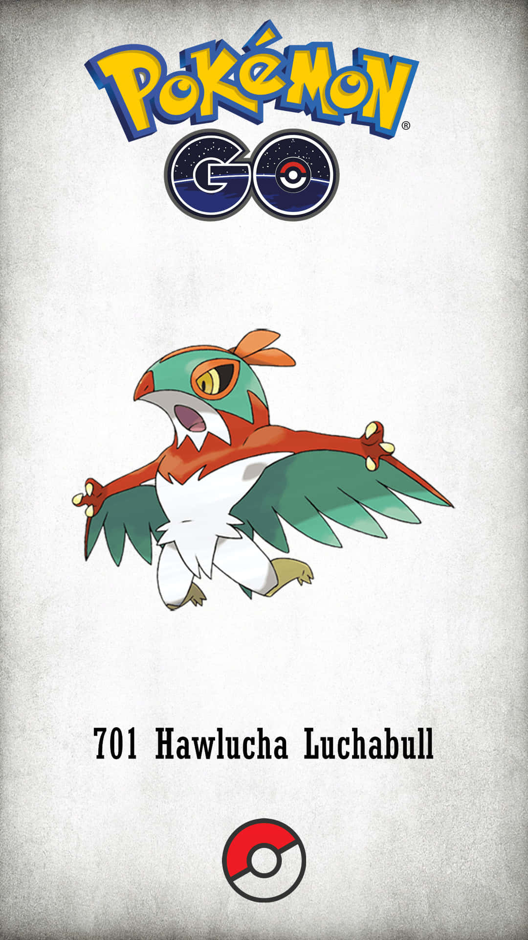 Hawlucha With Pokemon Go Logo Wallpaper