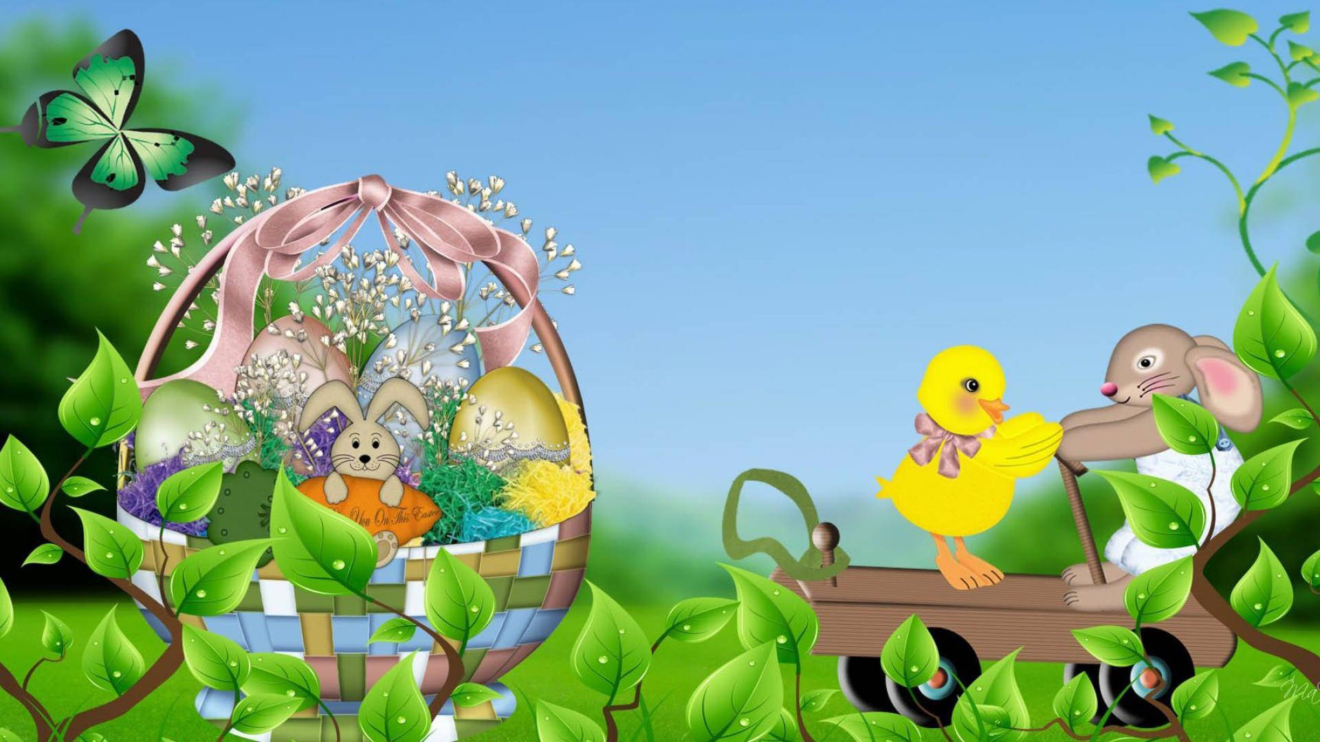 Conejitosde Hay Day Y Huevos De Pascua Fondo de pantalla