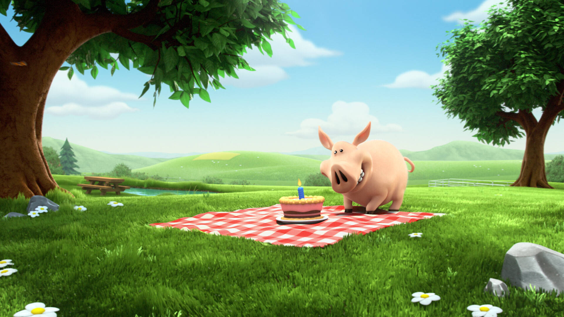 Hay Day Pig Birthday Wallpaper