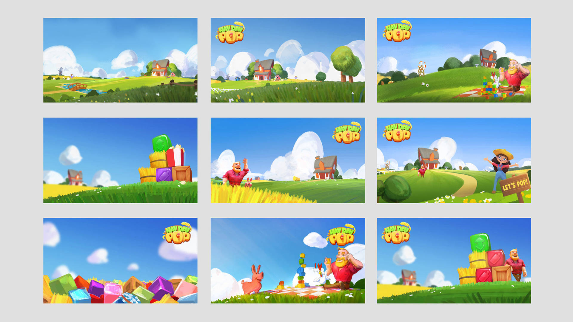 Hay Day Pop Collage Wallpaper