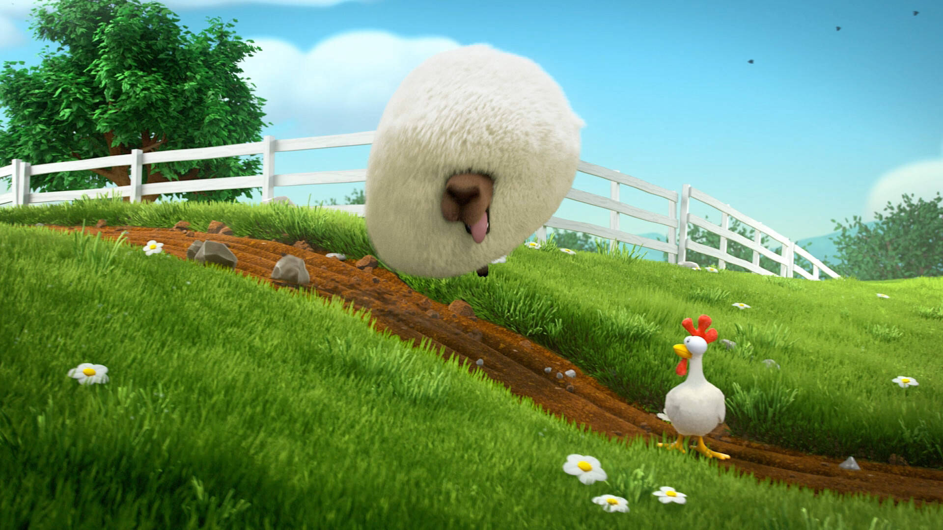 Hay Day Sheep And Chicken Wallpaper