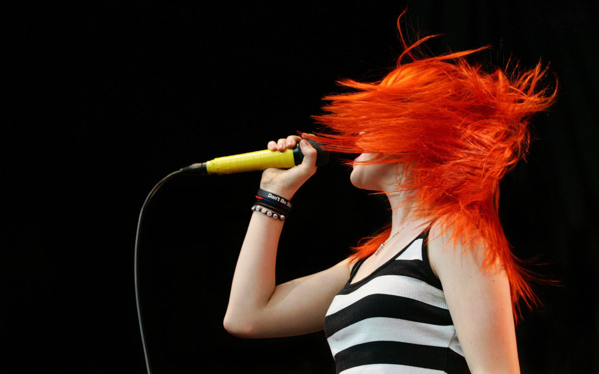 Hayley Williams In Paramore Rock Concert Background