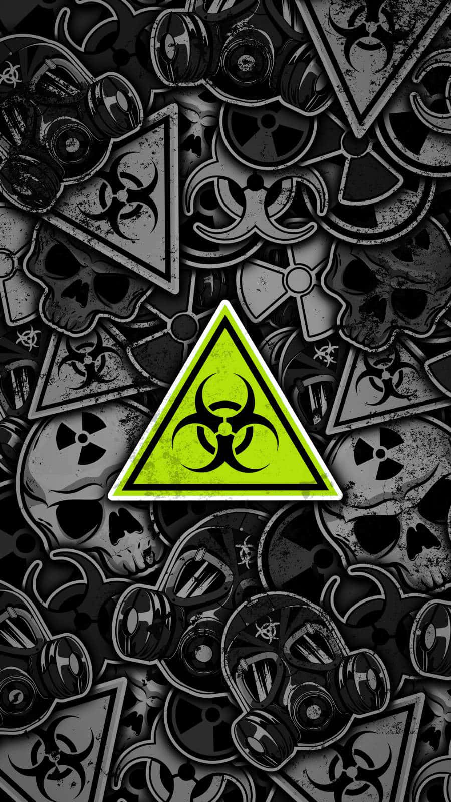 Hazardous Symbols Collage Wallpaper