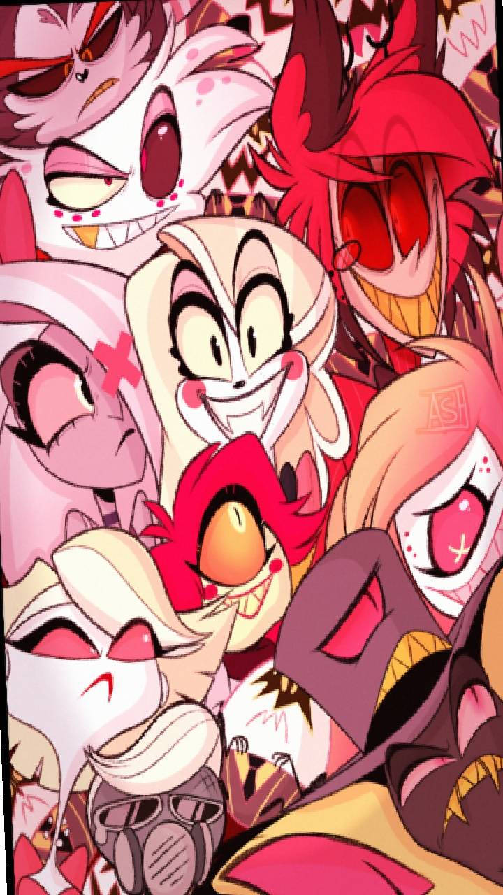 Everyone at Hazbin Hotel getting together for one big group selfie! Wallpaper