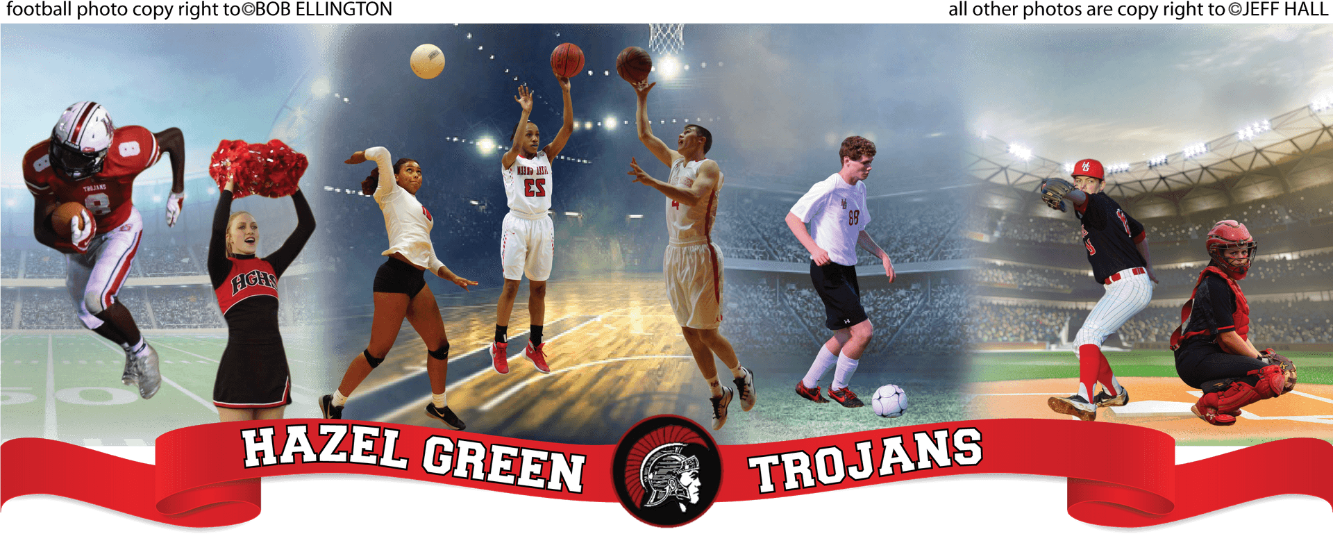 Hazel Green Trojans Sports Collage PNG