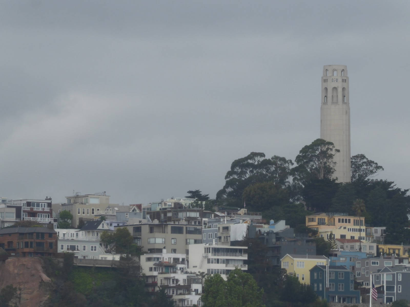 Hazy Coit Tower View Wallpaper