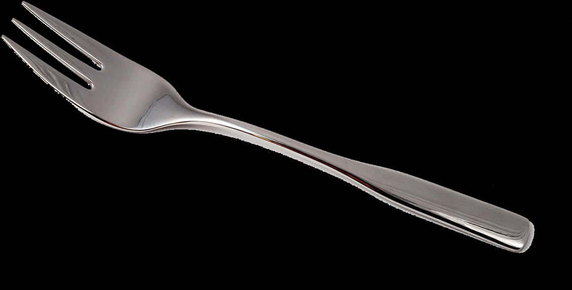 A shiny silver fork on a black background — Garfos SVG Papéis de Parede
