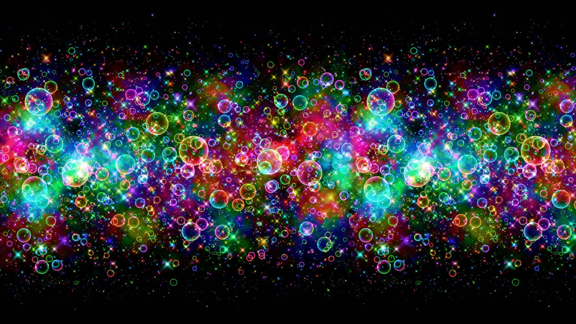 Burbujasmulticolores Abstractas En Hd Fondo de pantalla