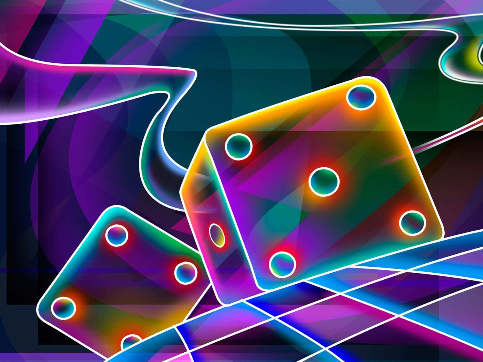 "A Bright Neon Glow in an Abstract Background" Wallpaper