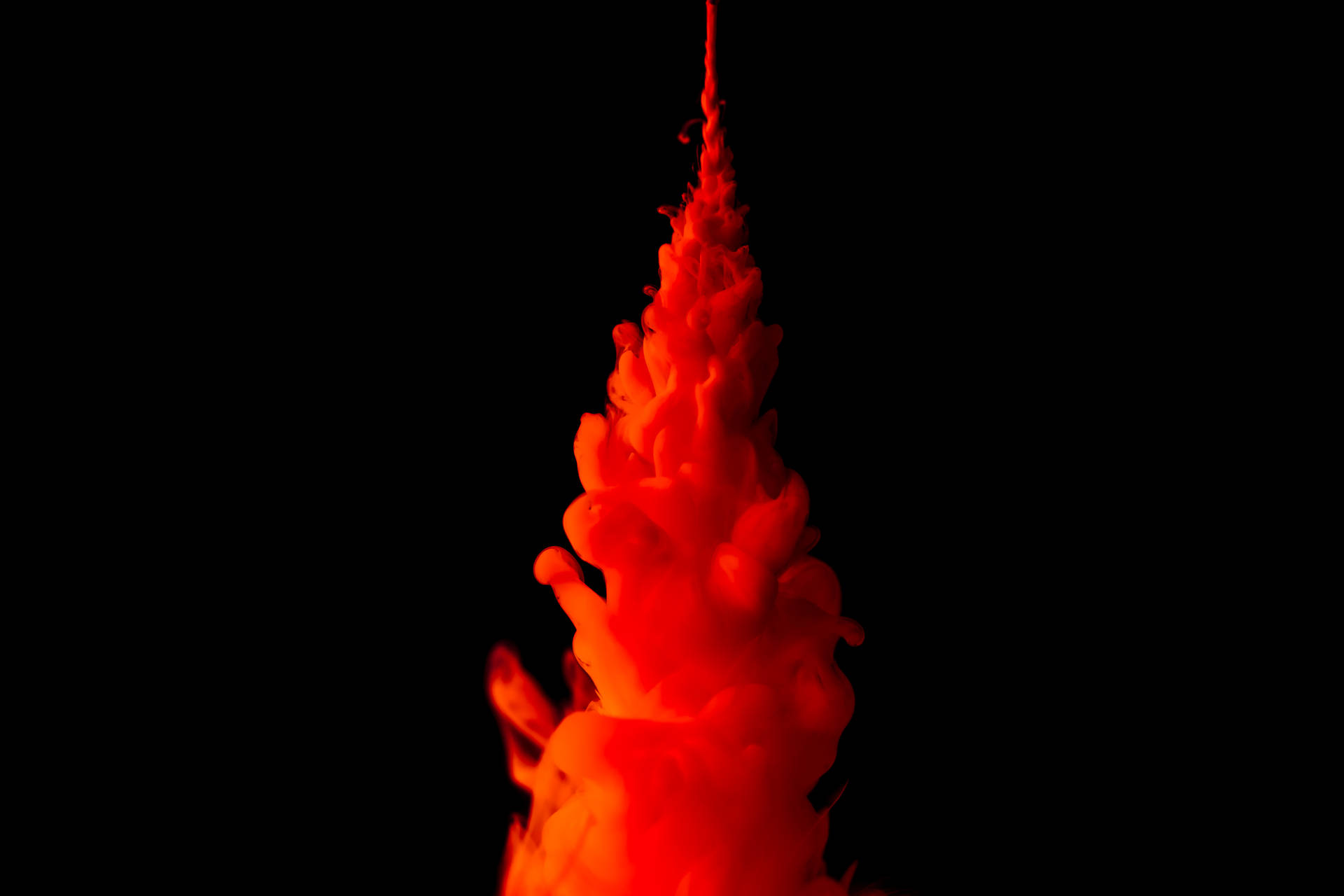 HD abstrakt orange blæk røg ild tapet Wallpaper