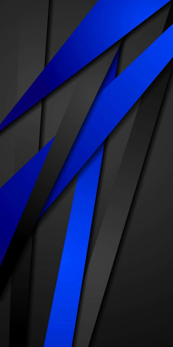 HD Abstrakt telefon Sort og blå baggrund Wallpaper