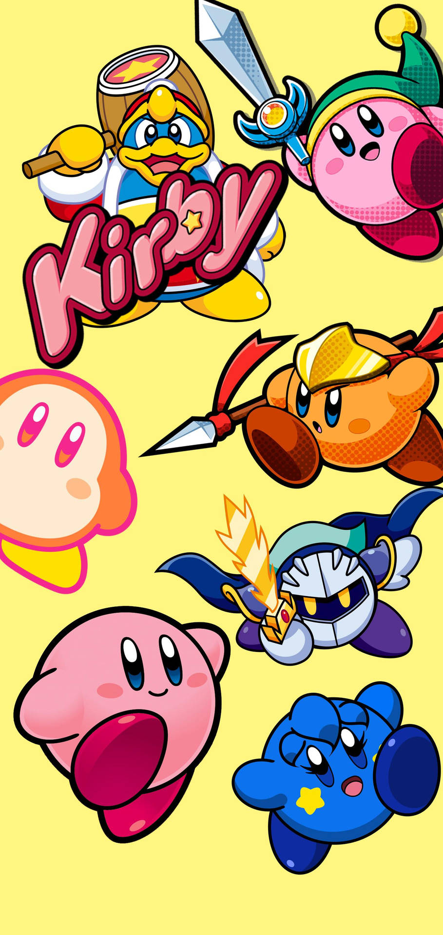 Funny Kirby Pattern Desktop Wallpaper - Cool Kirby Wallpaper 4k