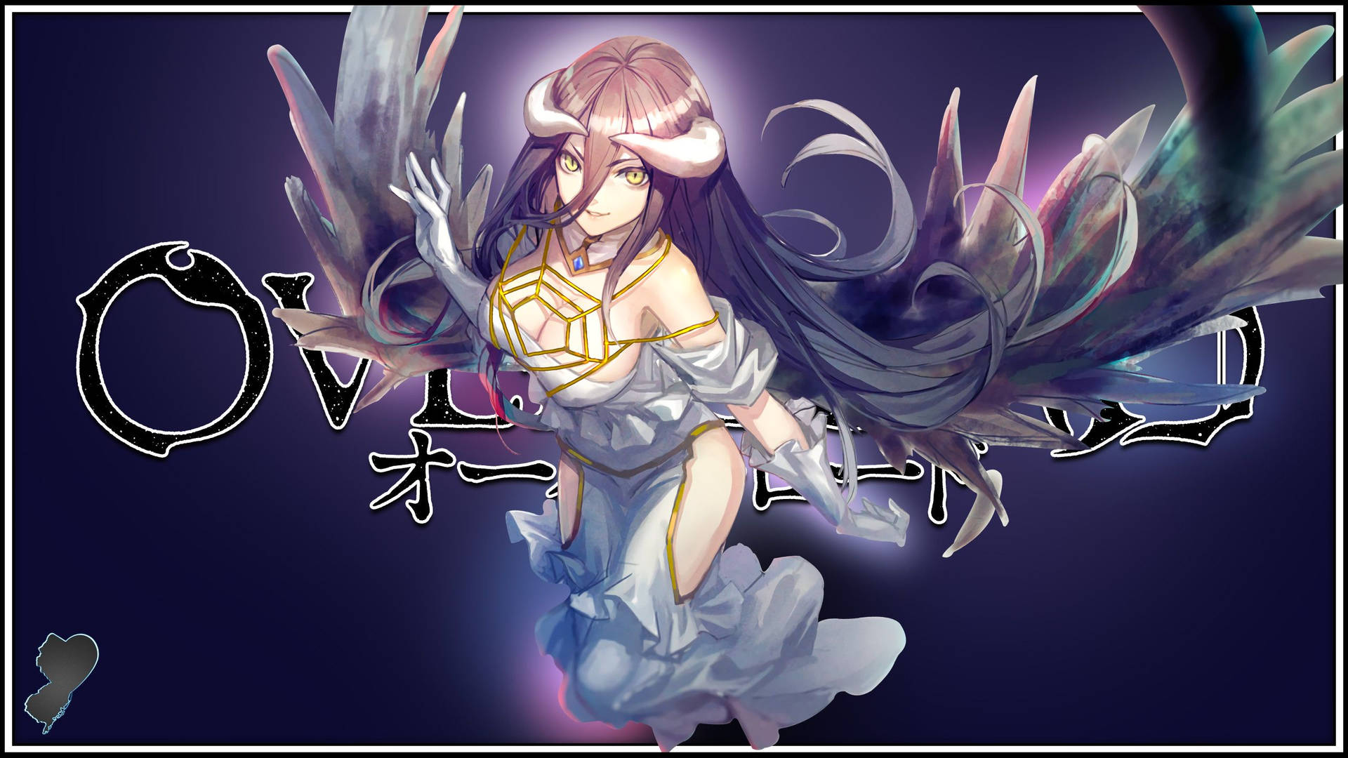 The stunning Overlord Albedo with her beautiful red eyes Wallpaper