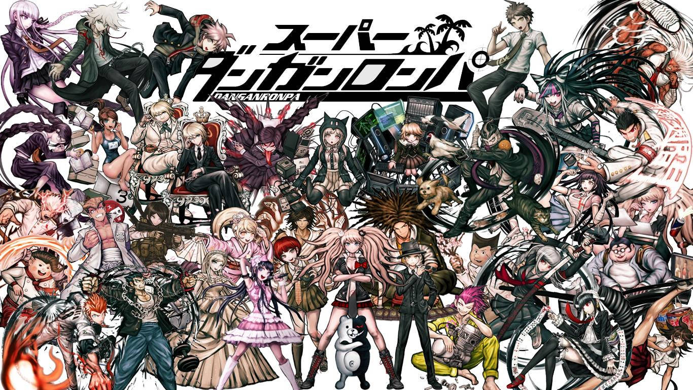 All Danganronpa Characters Gathered in One Place Wallpaper