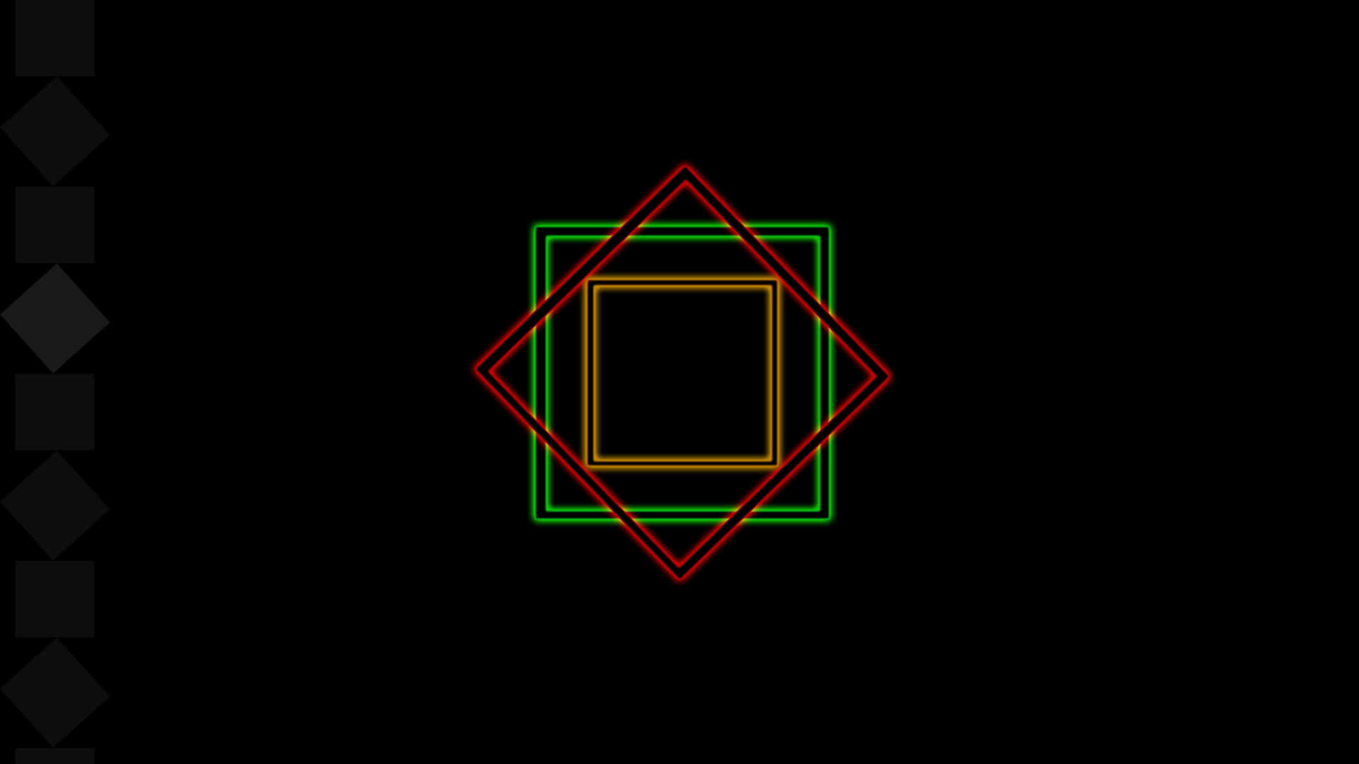 A Black Background With A Green And Red Square Wallpaper