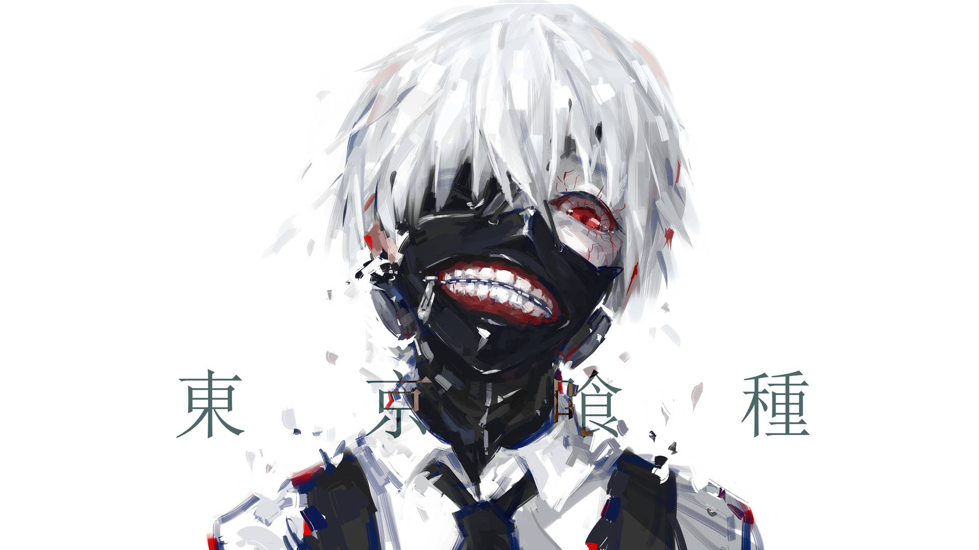 Hd Anime Ken Kaneki Black Mask Background