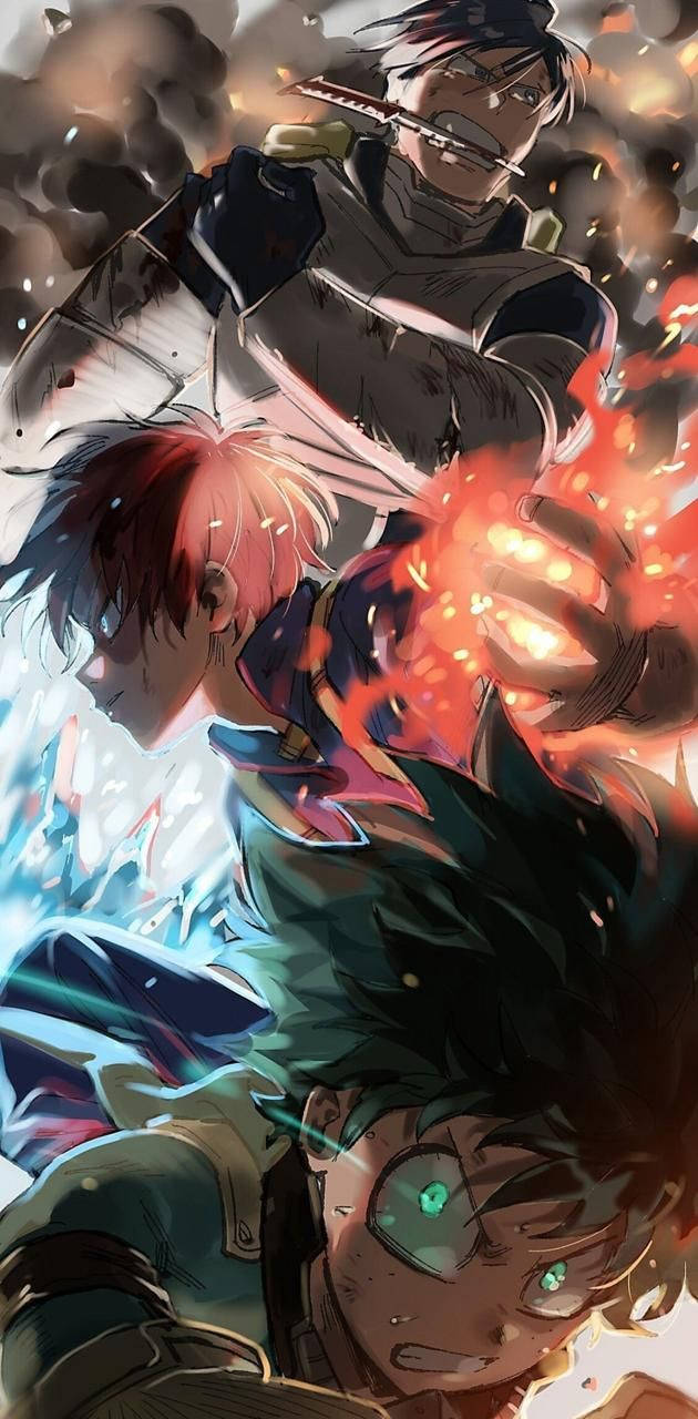 Hdanime Handy Izuku, Shoto Und Tenya Wallpaper