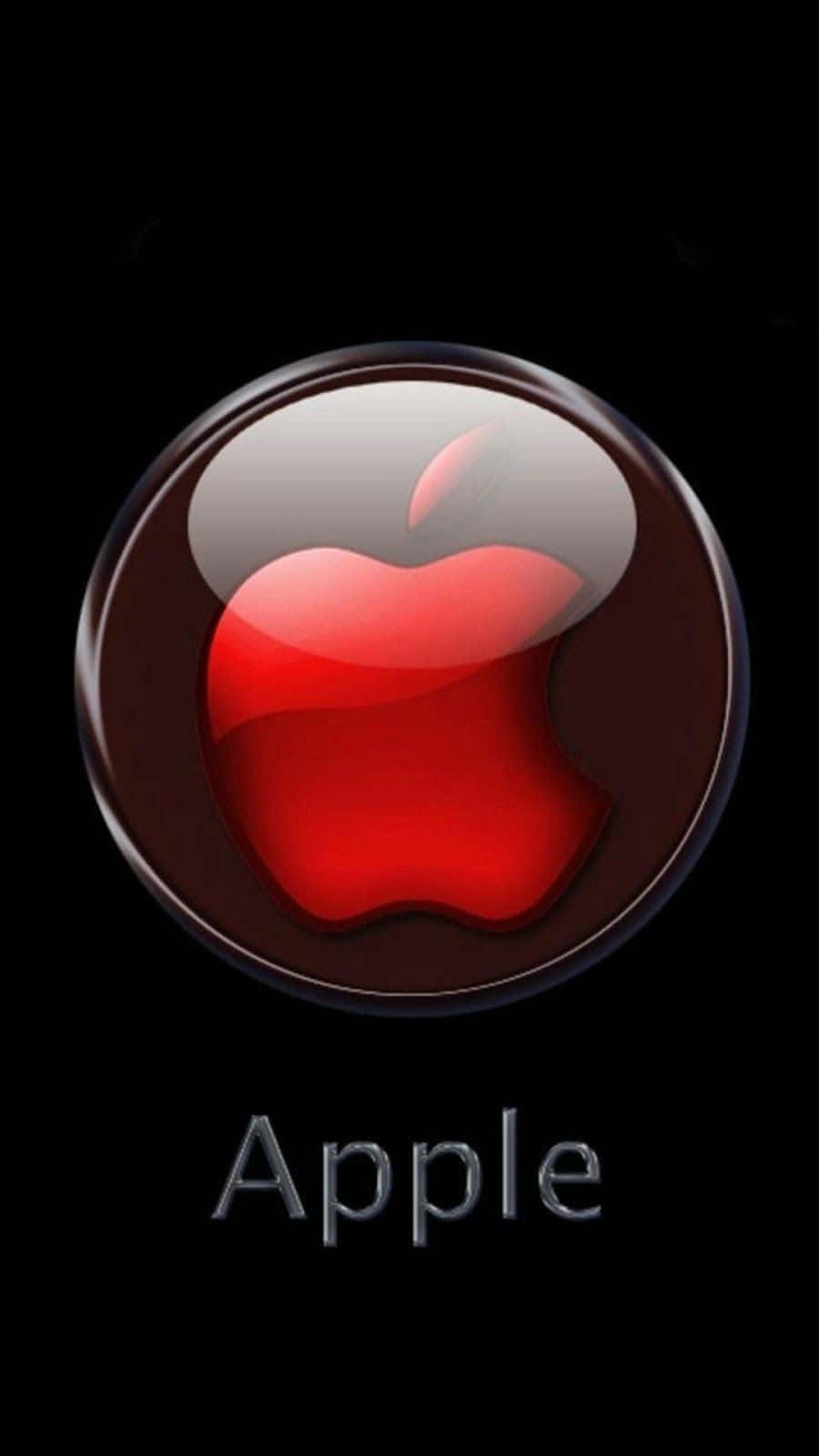 Red Glass Circle Hd Apple Background