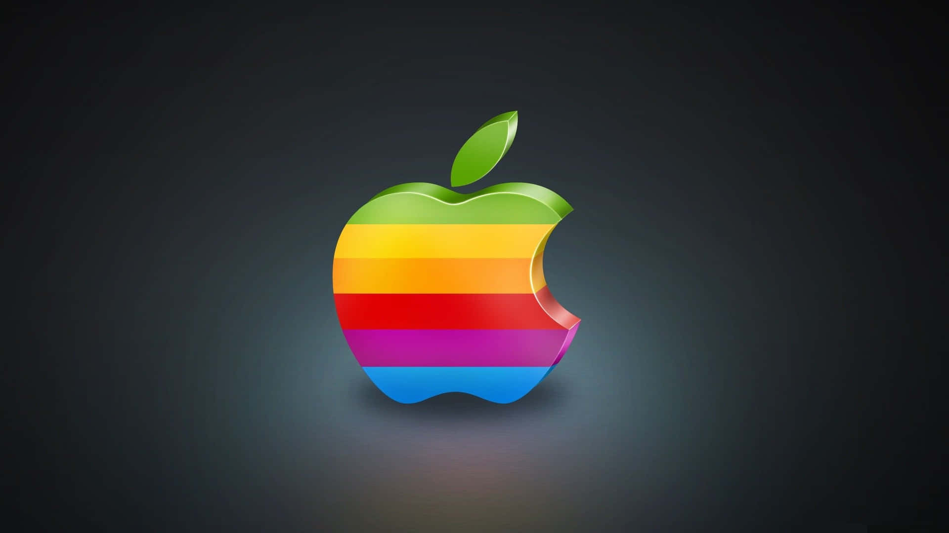 3dfärgstarkt Logotyp Hd Apple Bakgrundsbild.
