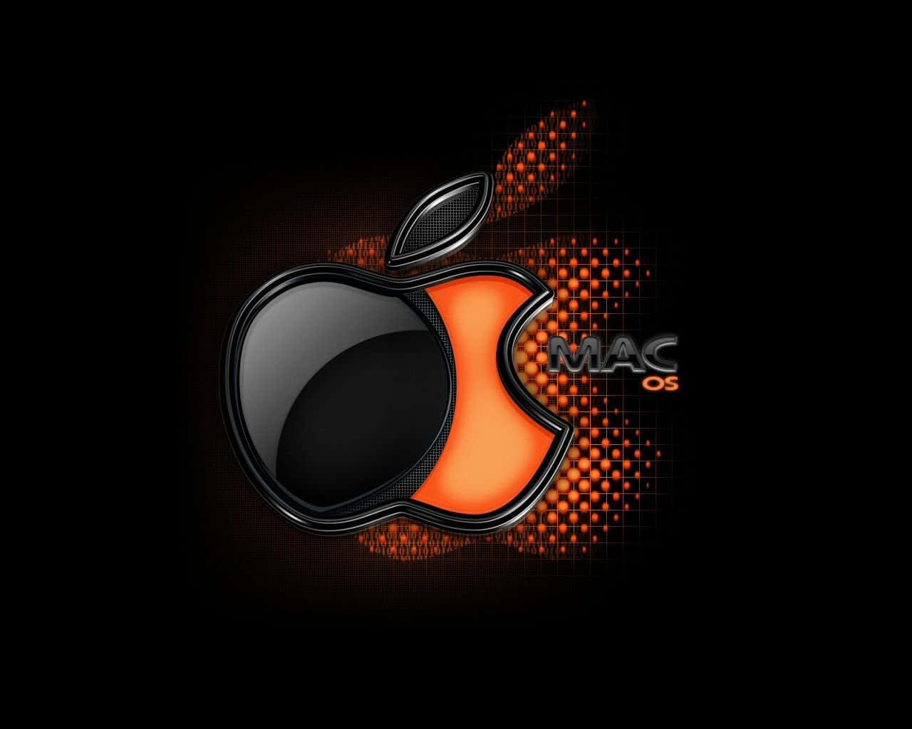3d Orange And Black Hd Apple Background