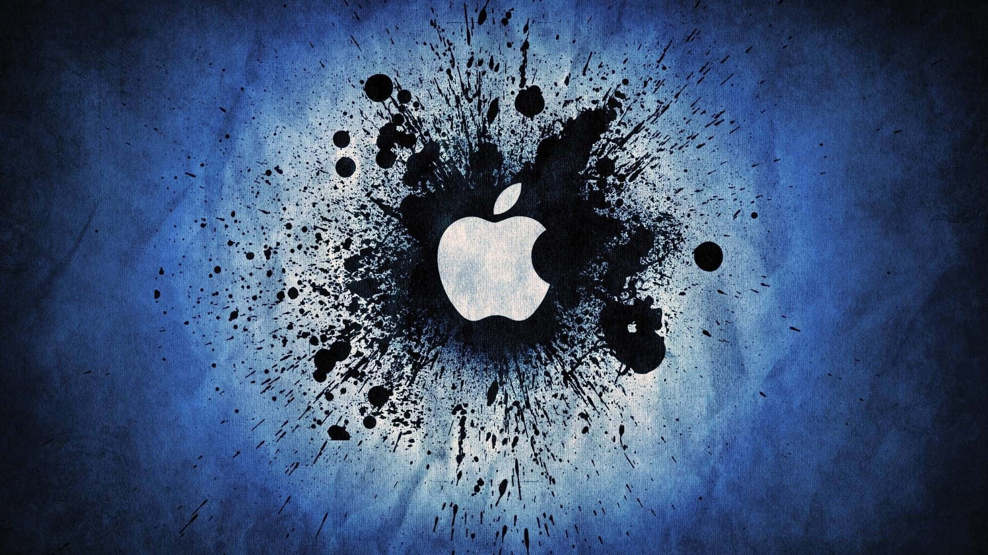 Black Paint Splatter HD Apple Background