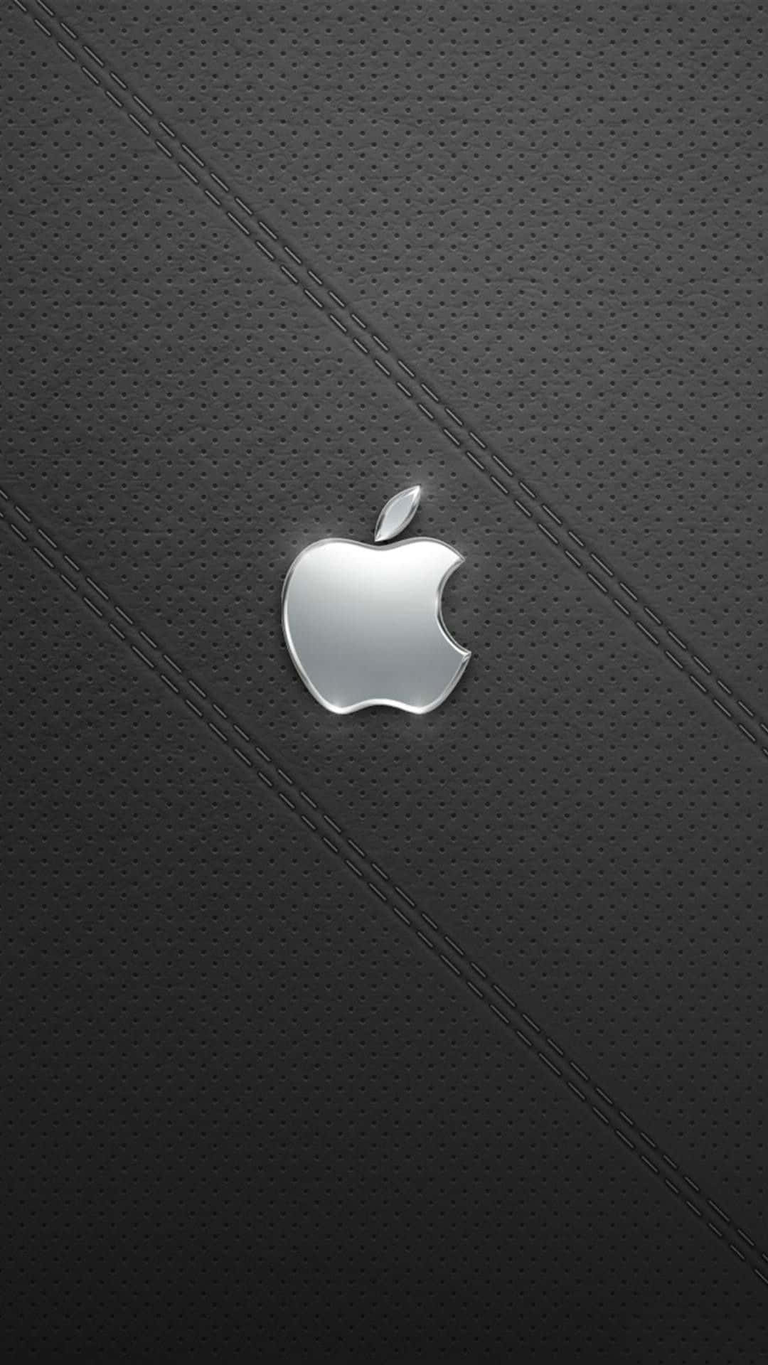 Fundode Tela Hd Apple Com Logotipo Brilhante Prateado