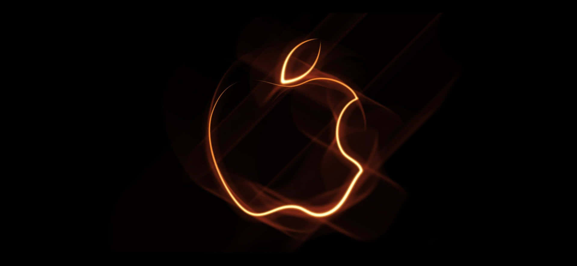 Thin Orange Light Logo Hd Apple Background