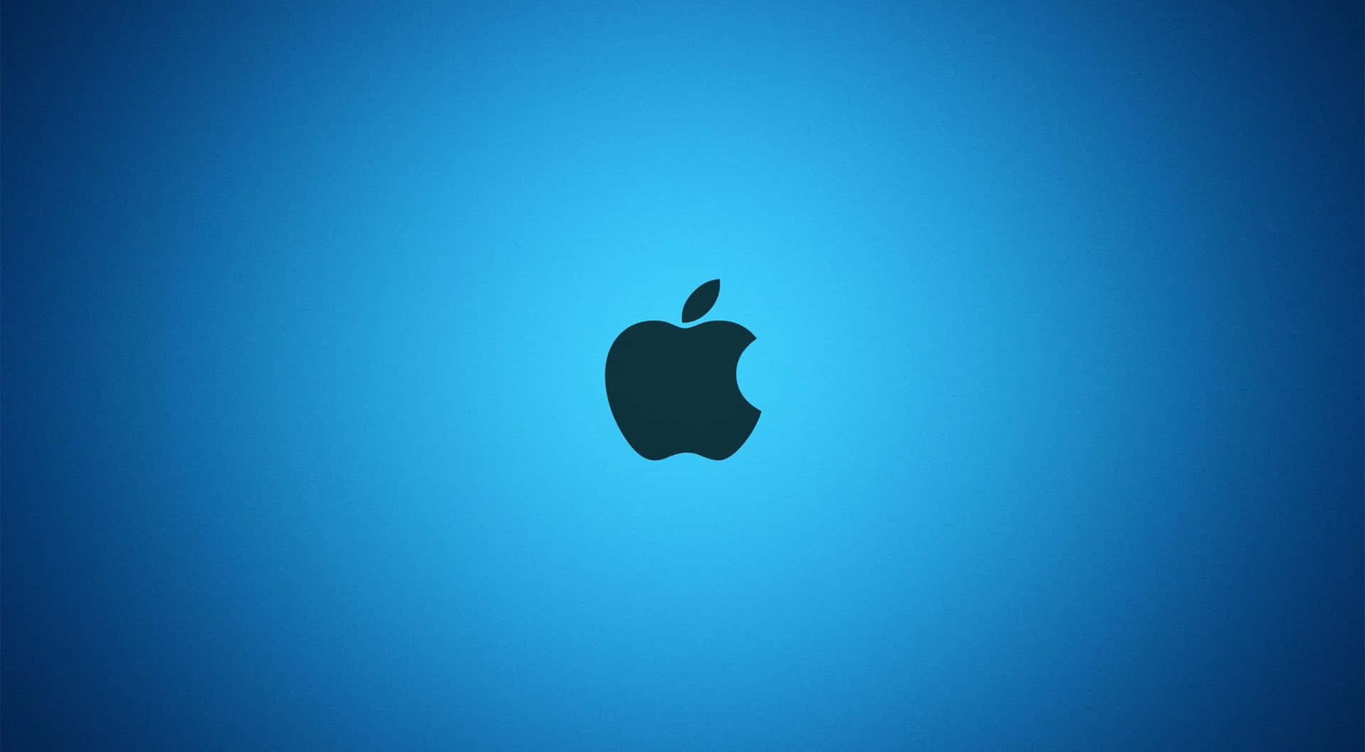 Fondode Apple En Hd Azul Con Viñeta.