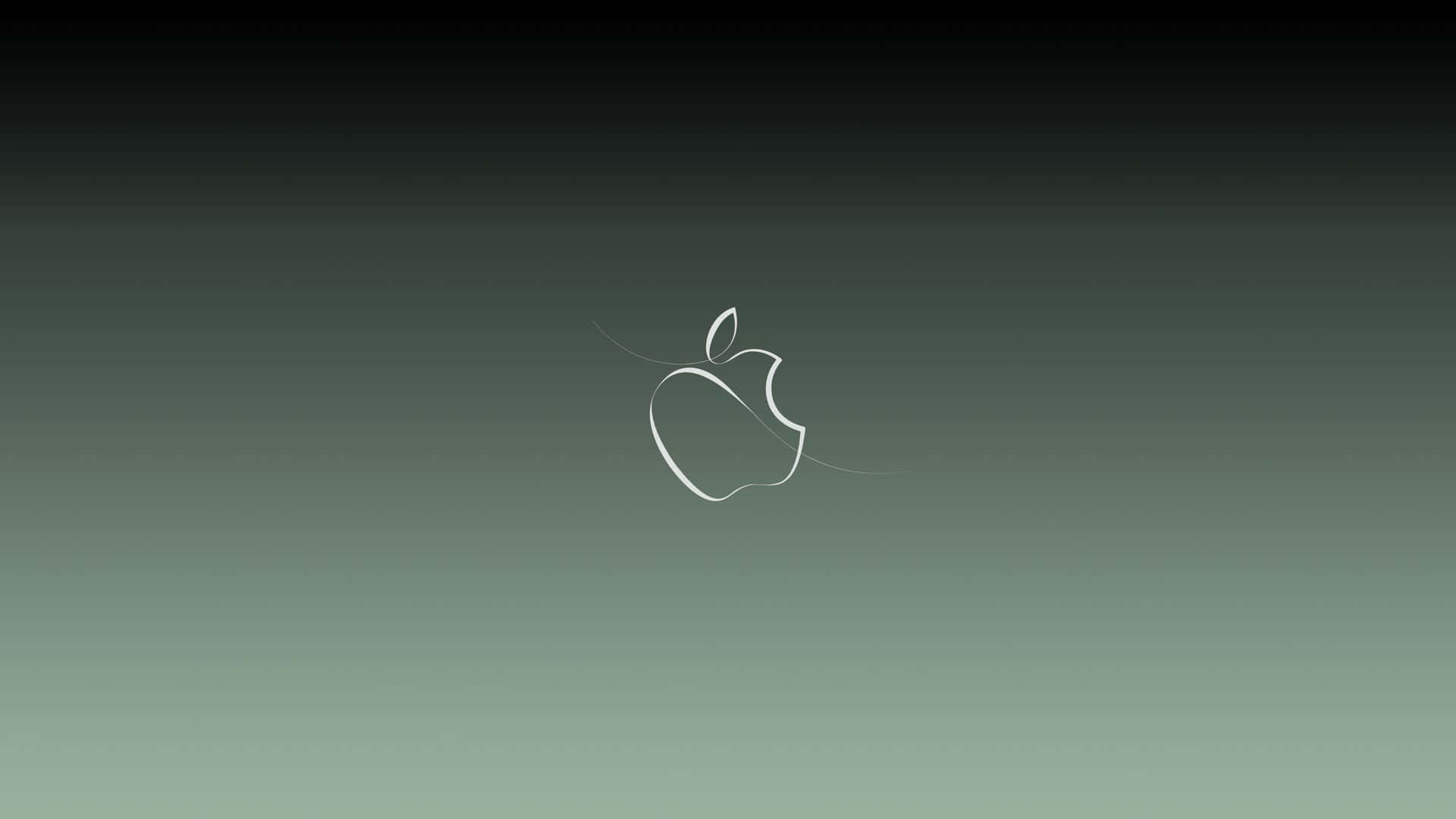 Gradient Pastel Green And Black HD Apple Background
