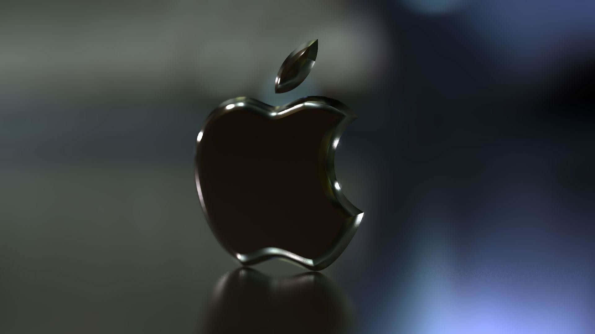 Logo On Dark Grey Surface HD Apple Background
