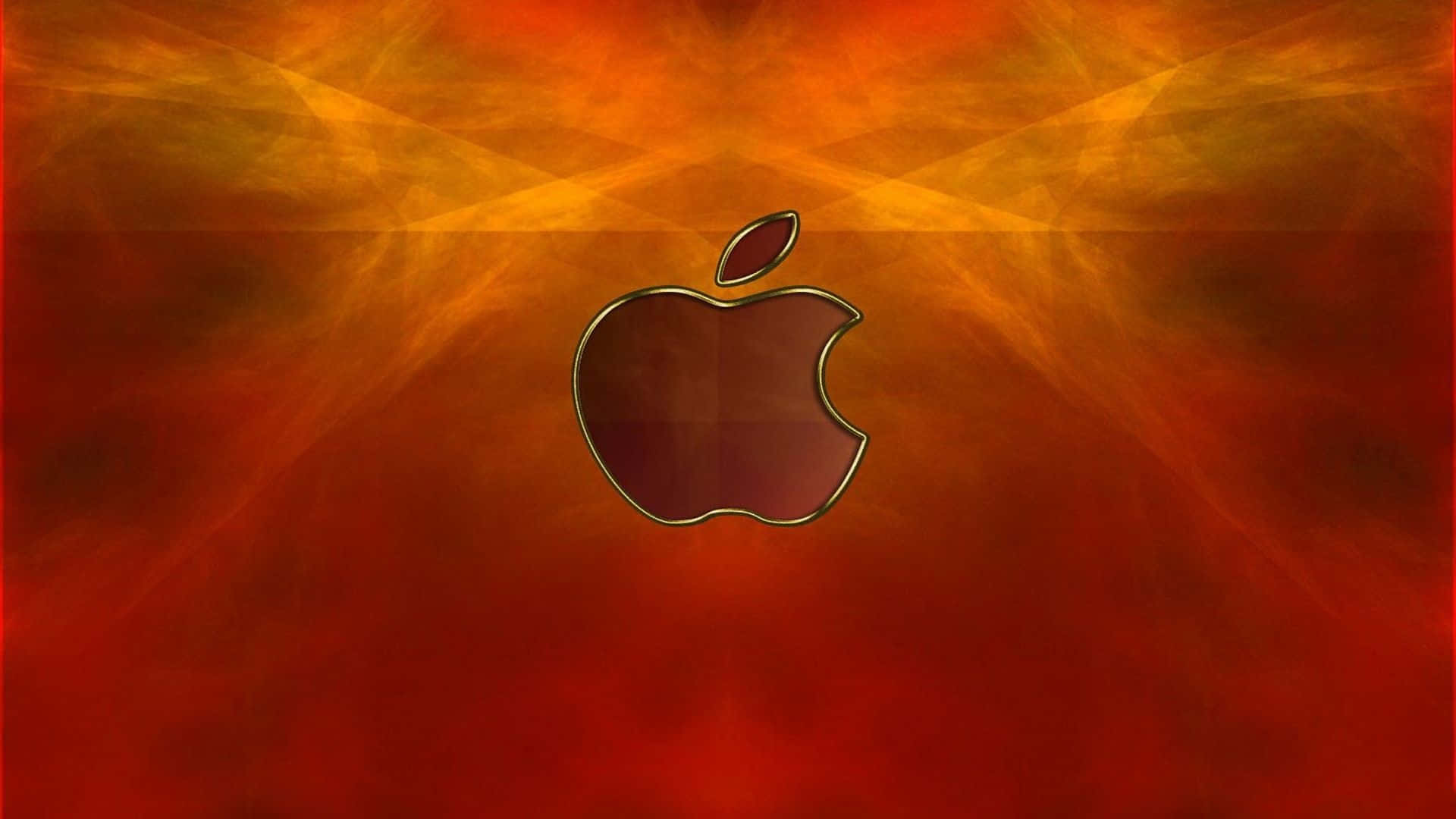Flaming Dark Orange Hd Apple Background