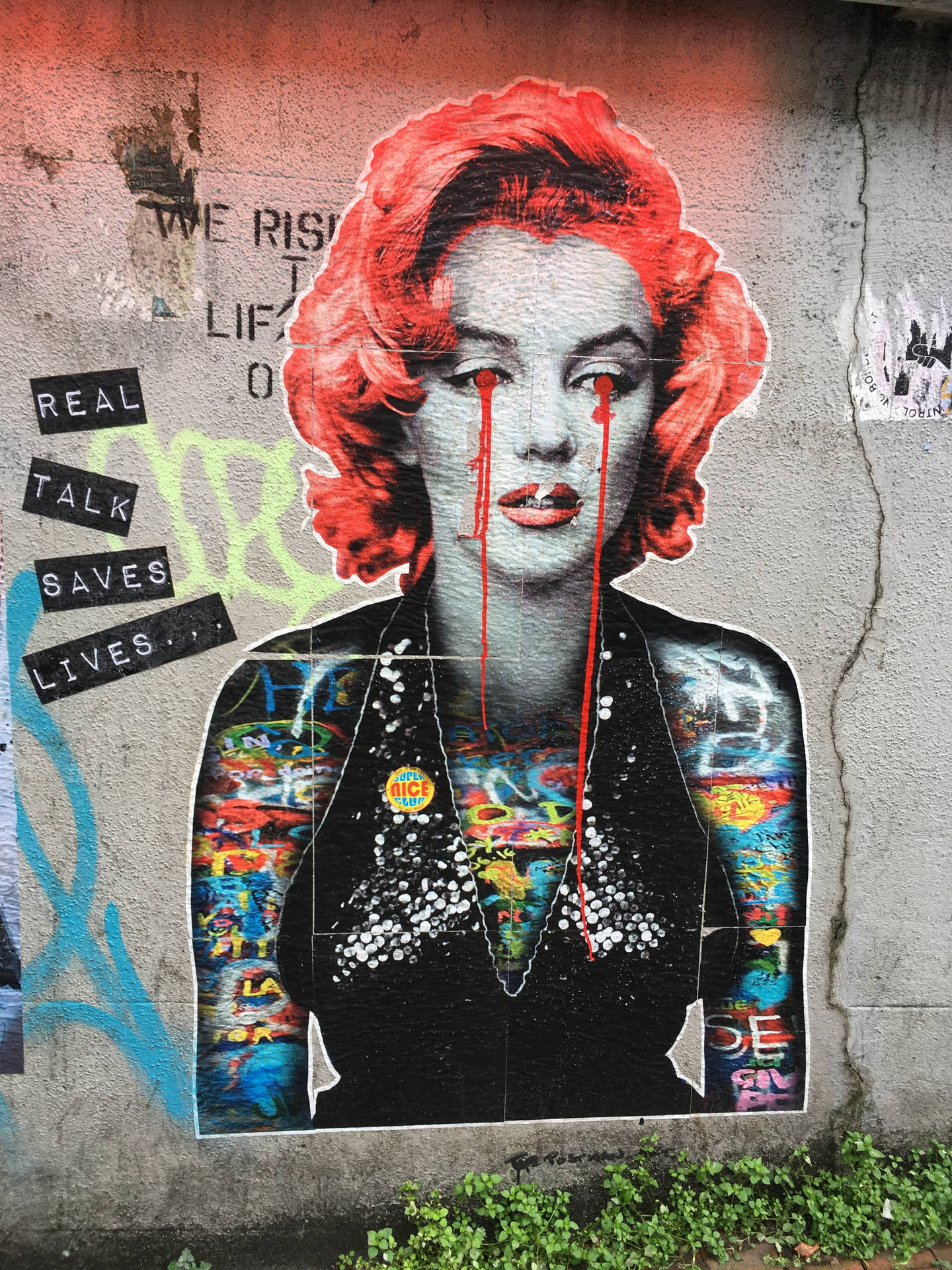 Hdkunstbild Von Marilyn Monroe An Der Wand Wallpaper