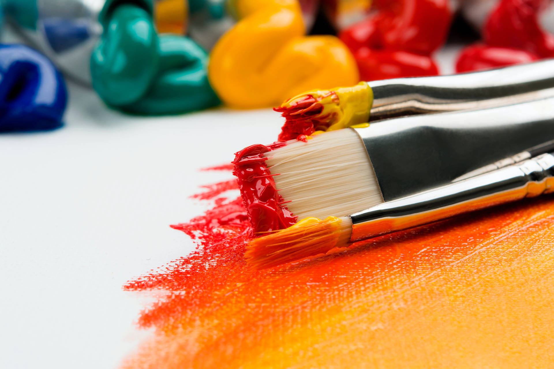 Hd Art Paint Brushes With Paint Wallpaper