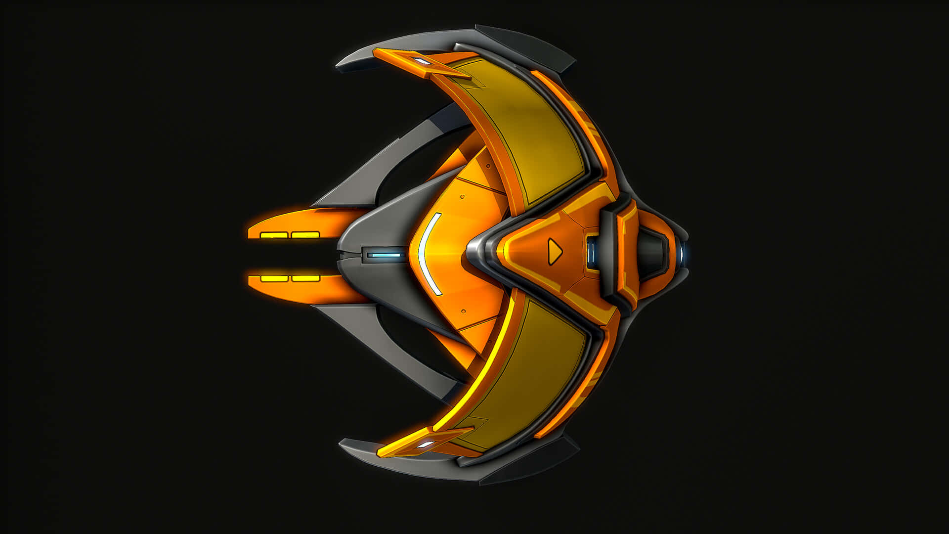 A Futuristic Looking Weapon With A Yellow And Black Design