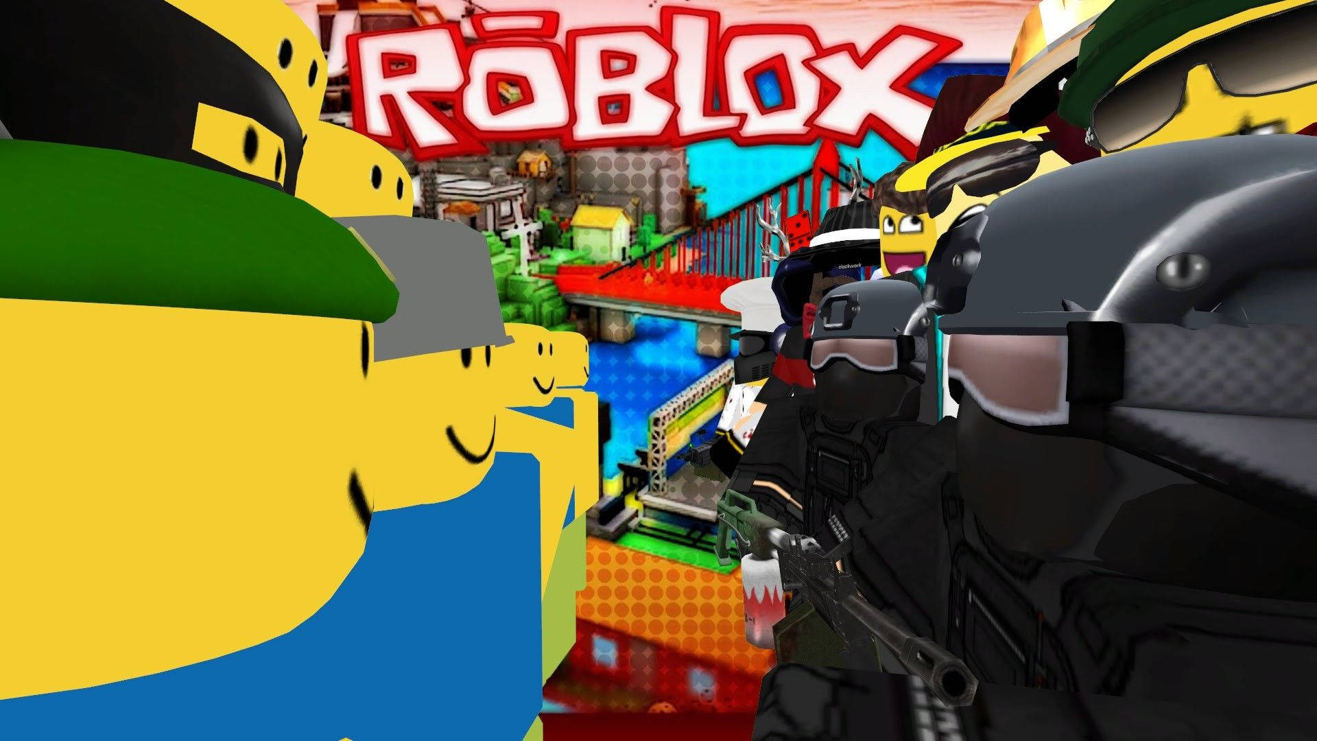 Fast-paced, action-packed Player vs Player battles are the norm in ROBLOX! Wallpaper