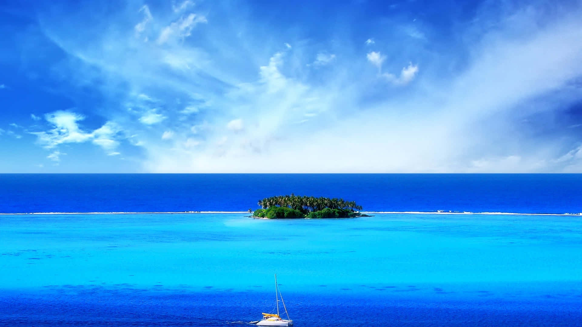 HD Background Blue Ocean Wallpaper