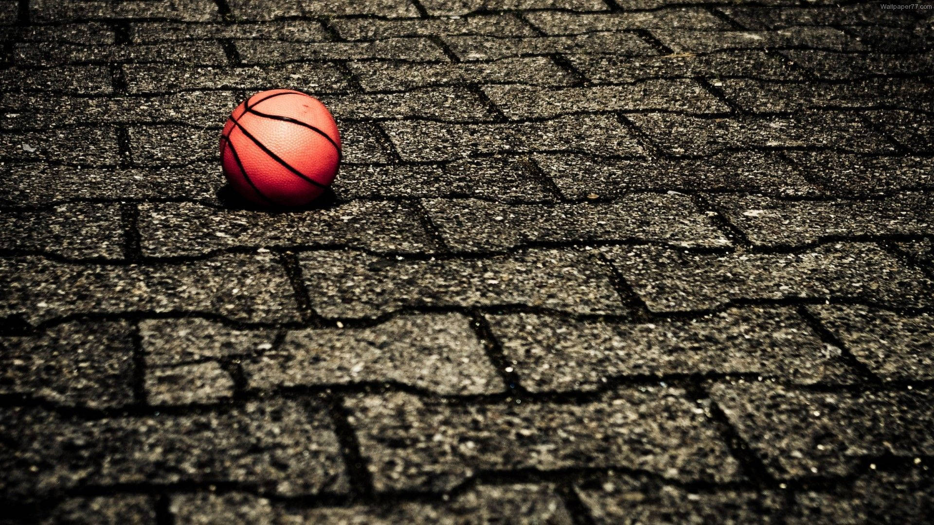 Hd Basketball Ball In Brick Ground
