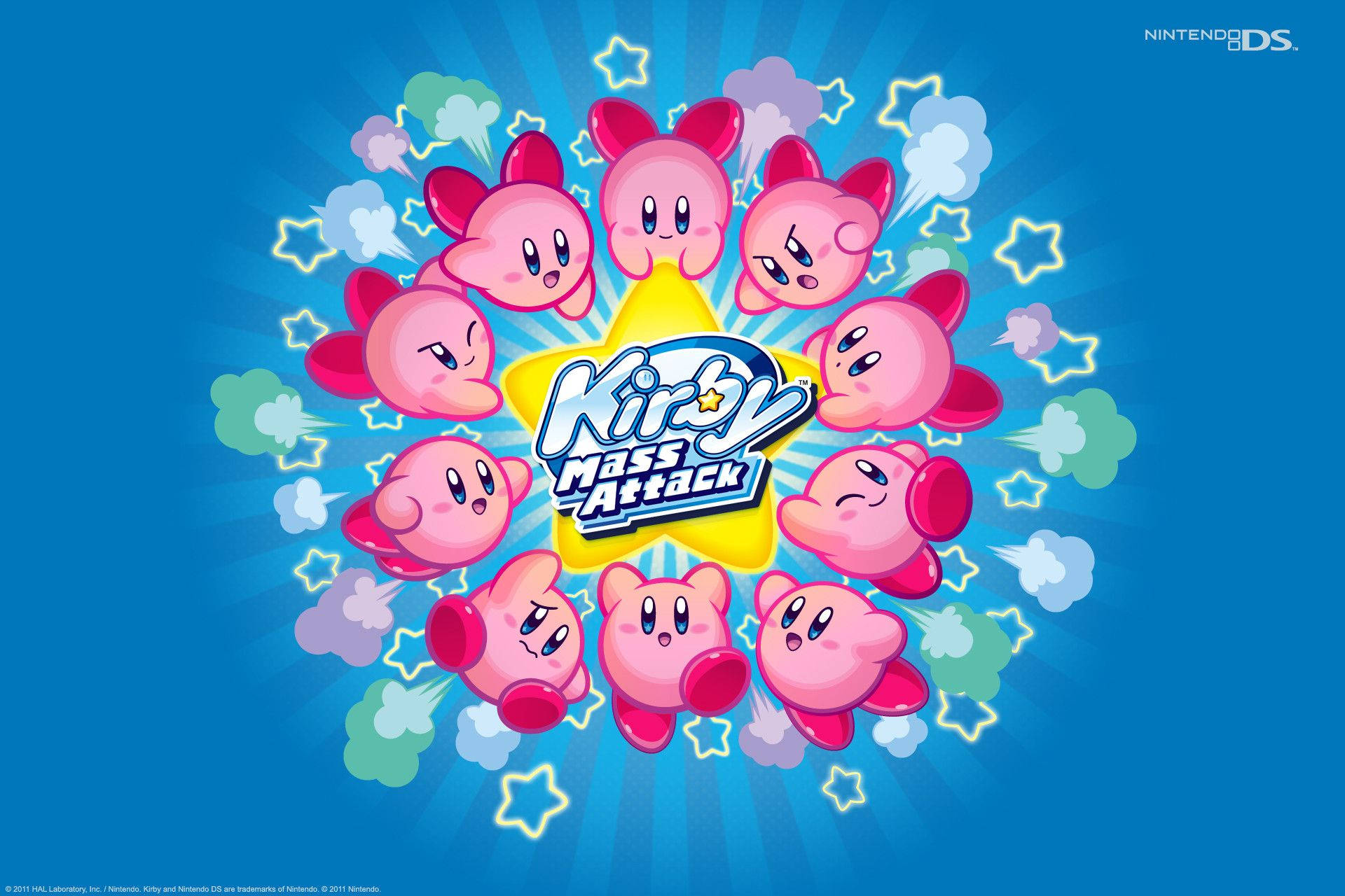 Awesome HD quality wallpaper of Kirby with amazing design background