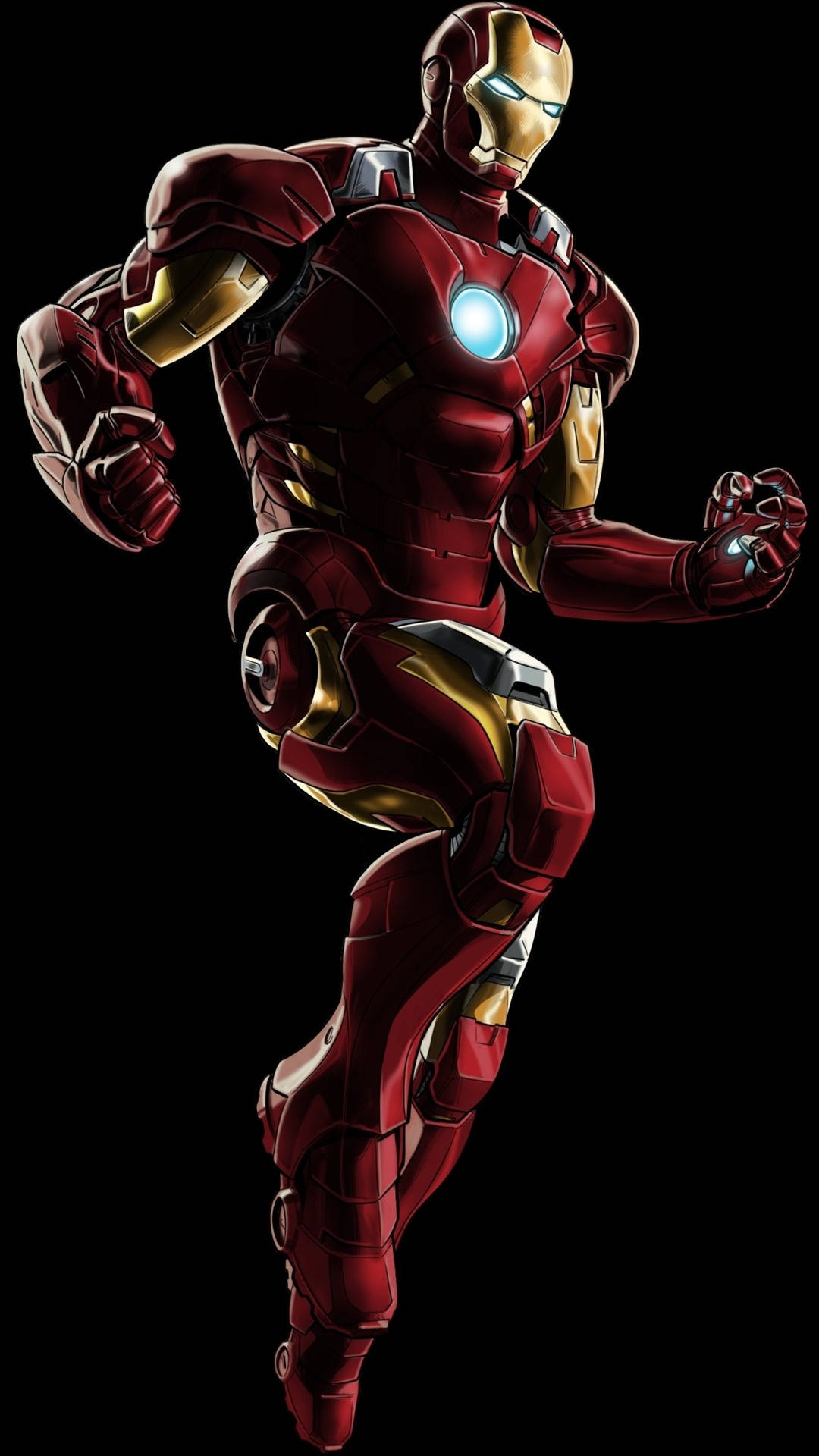 HD Black Background Iron Man Superhero Wallpaper